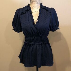 New Anthropologie Current Air Polka Dot Blouse